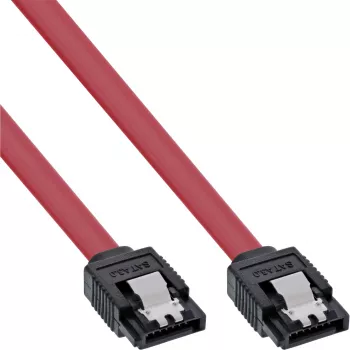 InLine SATA 6Gb/s kabelis su fiksatoriais 0,75m