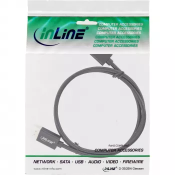 InLine DisplayPort 1.4 laidas Slim, 8K4K, juodas, auksuoti kontaktai, 3m