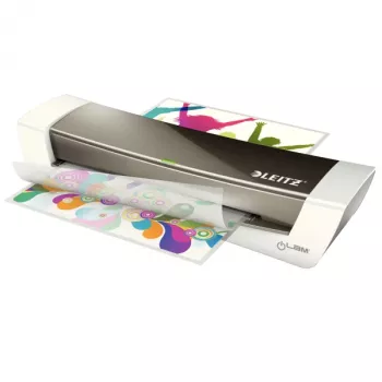 Karštojo laminavimo aparatas LEITZ iLAM Home Office A4 – kišeninis laminatorius, A4, max 24 cm plotis, 125 μm plėvelė, 400 mm/min, 130 °C