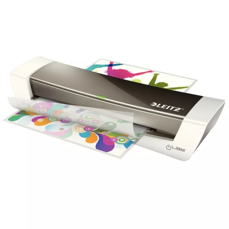Karštojo laminavimo aparatas LEITZ iLAM Home Office A4 – kišeninis laminatorius, A4, max 24 cm plotis, 125 μm plėvelė, 400 mm/min, 130 °C