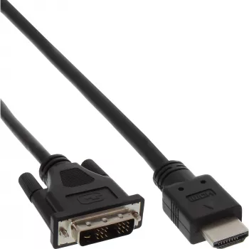 InLine HDMI–DVI laidas HDMI kištukas / DVI kištukas 18+1 juodas 1,5 m