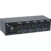 InLine 62644I 4 prievadų dviejų monitorių KVM jungiklis DP+HDMI 4K USB 3.0 Audio