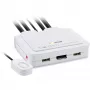 InLine KVM jungiklis, 2 prievadai, USB-C į DisplayPort 1.2, 4K, garsas, integruotas kabelis