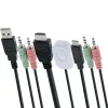 InLine 62614I KVM jungiklis, 2 prievadai, USB-C + HDMI į HDMI, 4K, su garsu, integruotas kabelis