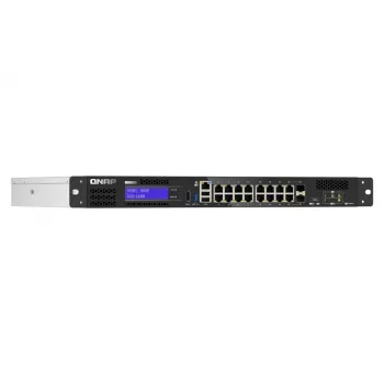 QNAP QGD-1600 valdomas Gigabit Ethernet (10/100/1000) jungiklis 1U juodas, pilkas