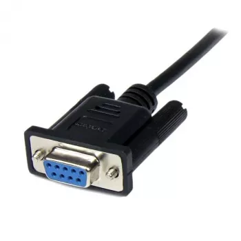 StarTech.com 1 m juodas DB9 RS232 nuoseklusis nulinio modemo kabelis F/M