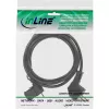 InLine maitinimo laidas, CEE 7/7 kampuotas / 3 kontaktų IEC C13 kairėn kampuotas, juodas, 0,3 m