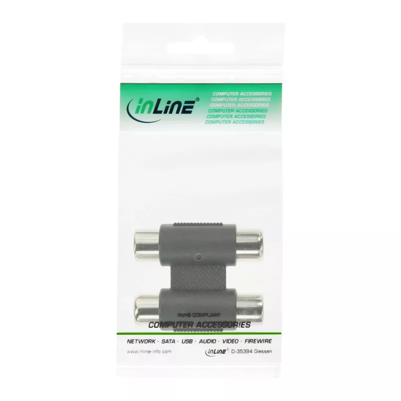Garso adapteris 2x RCA lizdas / lizdas InLine 99318