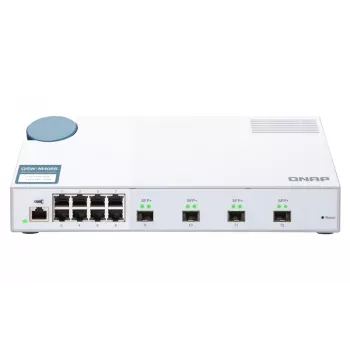 QNAP QSW-M408S tinklo jungiklis valdomas L2 Gigabit Ethernet (10/100/1000) Baltas