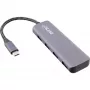 InLine USB 3.2 šakotuvas, USB-C į 4x USB A, 10Gb/s, aliuminis, pilkas