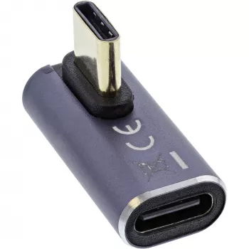 InLine USB4 adapteris, USB-C vyriškas/moteriškas vertikalus dešinysis/kairysis kampinis