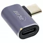 InLine USB4 adapteris, USB-C kištukas / lizdas, dešinysis / kairysis kampinis, aliuminis, pilkas