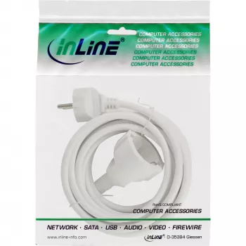 InLine Power ilginimo laidas, baltas, 5 m