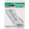 InLine 3-jų lizdų ilgintuvas su įžeminimu CEE 7/3 balta 5 m