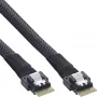 InLine Slim SAS kabelis, SFF-8654 į SFF-8654, 24Gb/s, 0,5m