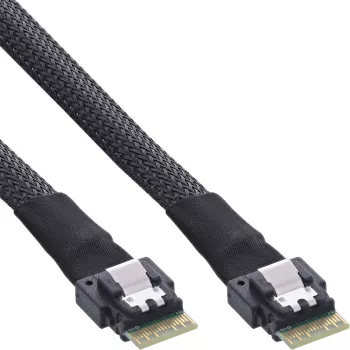 InLine Slim SAS kabelis SFF-8654 į SFF-8654, 24Gb/s, 1 m