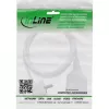 InLine Power ilginimo laidas su kampuotu kištuku, F tipo, baltas, 1 m