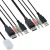 InLine KVM jungiklis su kabeliais, 2 prievadai, DisplayPort 1.2, 4K, USB, garsas