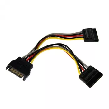 StarTech.com 15 cm SATA maitinimo Y skirstiklio laidas, 1×SATA kištukas į 2×SATA lizdą