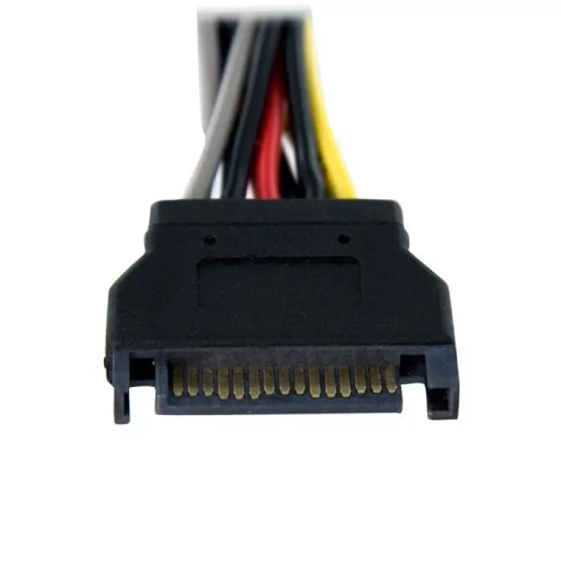 StarTech.com PYO2SATA SATA maitinimo Y šakotuvas-kabelis, iš 1 x SATA 15 kontaktų kištuko į 2 x SATA 15 kontaktų lizdus, 15 cm (6 col.)