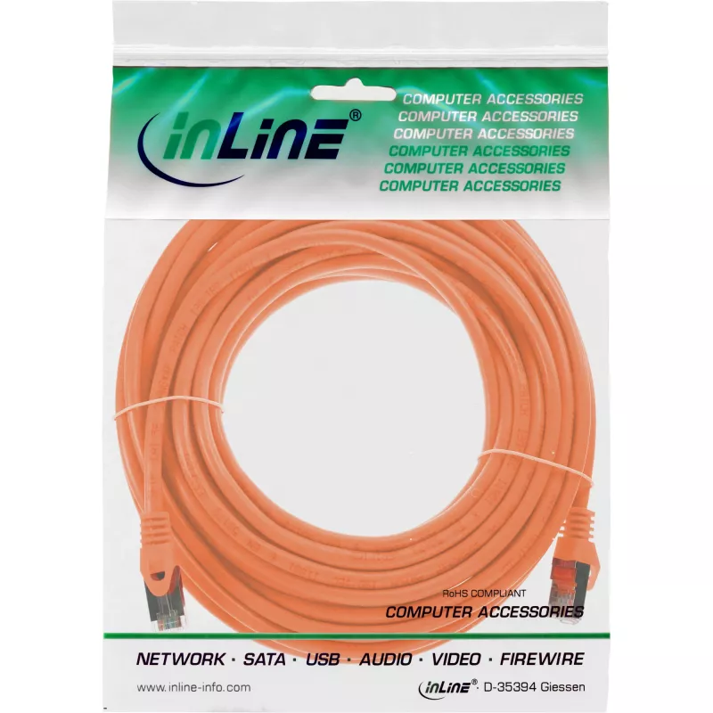InLine Patch laidas SF/UTP Cat.5e oranžinis 7,5 m