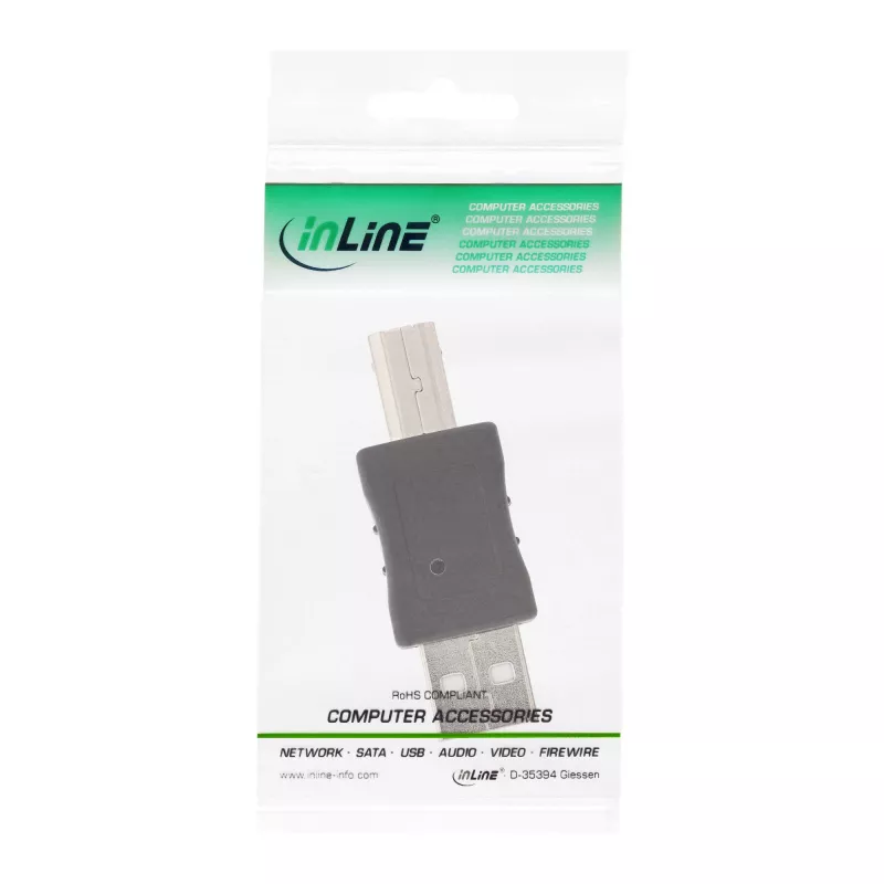 USB 2.0 adapteris Type A kištukas / Type B kištukas InLine 33443A
