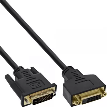 InLine DVI-D laidas Premium 24+1 vyriškas į moterišką Dual Link auksu dengtas 2m