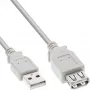 InLine 34603X USB 2.0 ilginimo laidas A tipo kištukas / lizdas smėlio spalvos 3 m