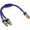 InLine RCA Y-Cable Premium 1x RCA kištukas / 2x RCA lizdas 0,25 m