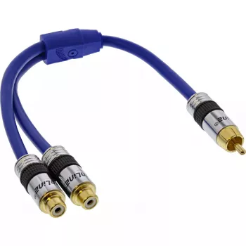 InLine RCA Y-Cable Premium 1x RCA kištukas / 2x RCA lizdas 0,25 m