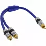 InLine RCA Y-Cable Premium 1x RCA kištukas / 2x RCA lizdas 0,25 m