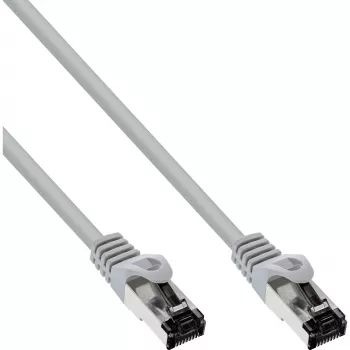 InLine jungiamasis laidas, S/FTP (PiMf), Cat.8.1, 2000MHz, halogen-free, pilkas, 0,3m