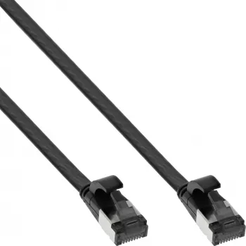 InLine Patch kabelis plokščias, U/FTP, Cat.8.1, TPE halogen-free, juodas, 2m