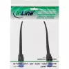 InLine Patch laidas plokščias U/FTP Cat.6A TPE halogen-free juodas 0,3 m
