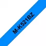 Brother M-K521B lipdukų juostelė – juodas tekstas ant mėlyno fono