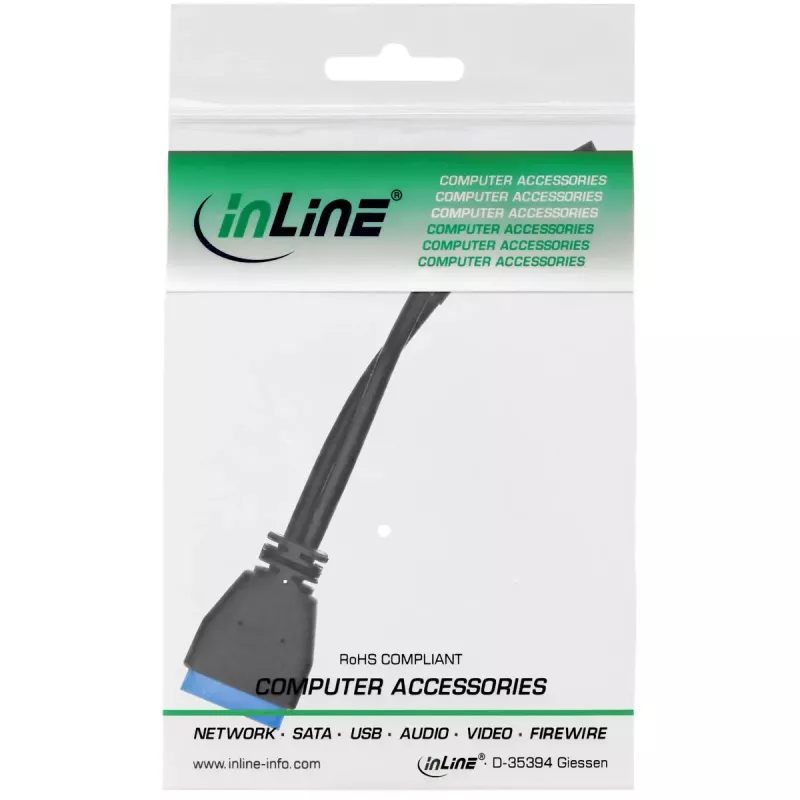 InLine USB 2.0 į 3.0 vidinis USB jungties laidas 33449I