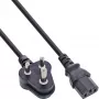 Maitinimo kabelis InLine B-16652R, South Africa Type D 5A į C13, 1,8 m, 35 vienetų didmeninė pakuotė