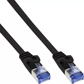 InLine Flat Patch Cable U/FTP Cat.6A juodas 2m