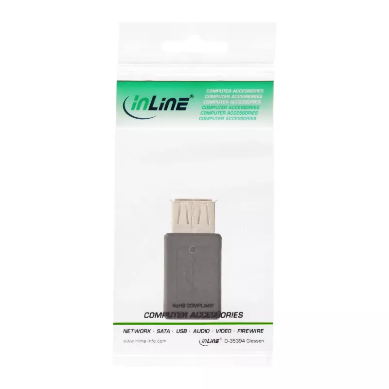 Micro-USB adapteris InLine 31613 USB A moteriškas į Micro-USB B moterišką