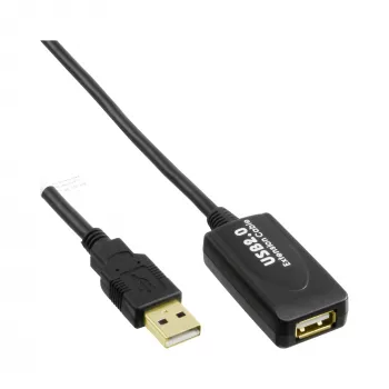 InLine USB 2.0 aktyvus signalo kartotuvas A kištukas / A lizdas, 5 m