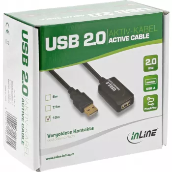 InLine USB 2.0 aktyvus signalo kartotuvas A kištukas / A lizdas, 5 m