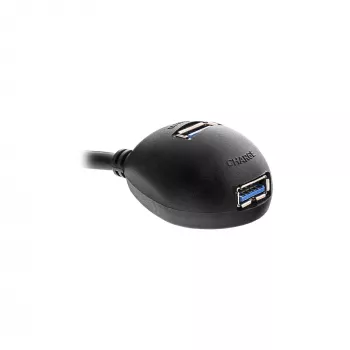InLine USB 3.2 Gen.1 ilginimo laidas USB A (vyriškas) / A (moteriškas) + maitinimas, su stovu, juodas, 1 m