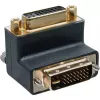 InLine DVI-I adapter 90° kampu 24+5 kištukas / lizdas juodas