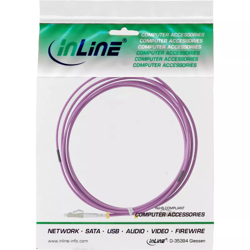 InLine šviesolaidinis dvigubas laidas LC/LC 50/125µm OM4 3m