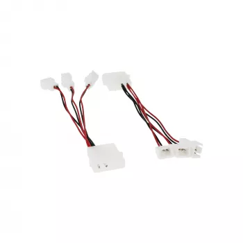 InLine 33005A adapteris PC ventiliatoriams 12V / 5V iki 3 ventiliatorių