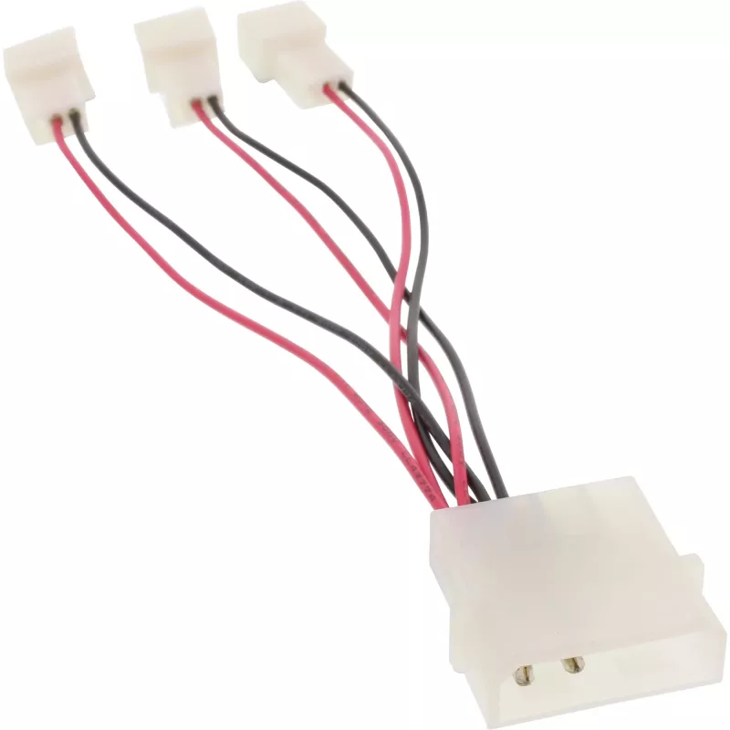 InLine 33005A adapteris PC ventiliatoriams 12V / 5V iki 3 ventiliatorių