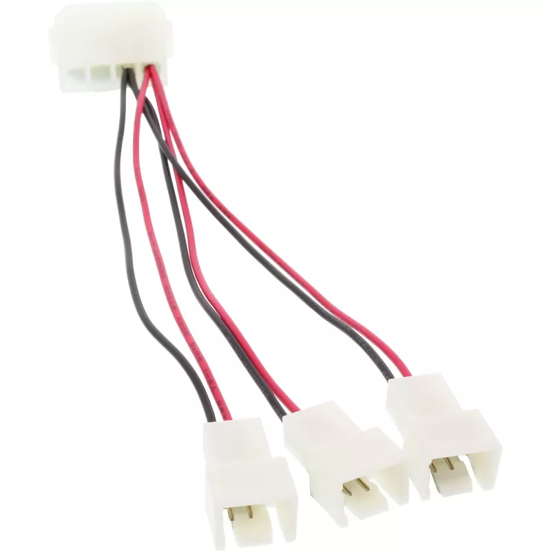 InLine 33005A adapteris PC ventiliatoriams 12V / 5V iki 3 ventiliatorių