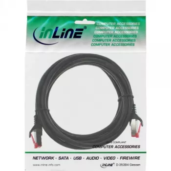 InLine Patch Laidas S/FTP PiMF Cat.6 250MHz PVC varis juodas 0,3m
