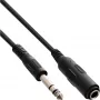 Jack prailginimo laidas 6,3 mm stereo kištukas/lizdas 5 m InLine 99935A