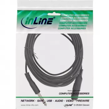 Jack prailginimo laidas 6,3 mm stereo kištukas/lizdas 5 m InLine 99935A